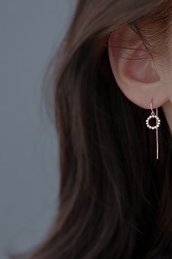 Mid-Length Circle Tassel Earrings for Women - Unique Parisian Style Statement Jewelry