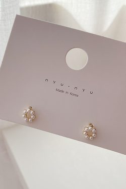 Mini Pearl Geometric Circle Stud Earrings - 2025 Fashion Minimalist Sleep-In Ear Accessories