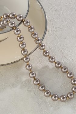 Minimalist Artificial Pearl Necklace and Earring Set for Women - Versatile High-End Clavicle Chain Accessories
