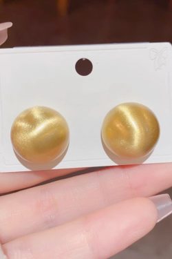 Minimalist Brushed Round Earrings - Chic Parisian Style Jewelry for Effortless Elegance
