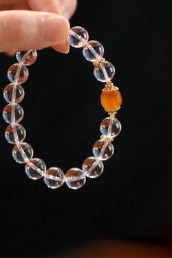 Minimalist Chinese Style Artificial Crystal Bracelet for Women - Elegant Single Circle Jewelry Gift for Girlfriend or Friend