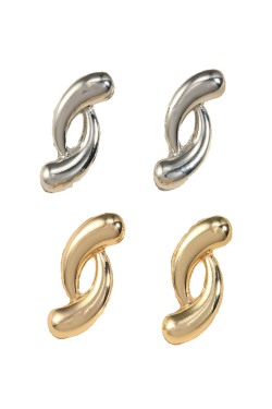 Minimalist Metallic Women's Earrings - Versatile Everyday Fashion Accessories for Commuting and Casual Wear