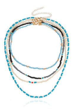 Minimalist Pearl Bead Necklace for Women, Cute French Style Beaded Choker, Sweet Personalizable Neck Chain