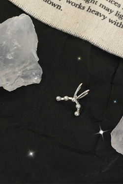 Minimalist Pearl-Like U-Shaped Curved Ear Cuff for Women - Versatile Korean Style Ear Clip