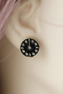 Minimalist Zinc Alloy Rhinestone Round Earrings for Women - Elegant Fashion Jewelry Ideal for Students, Birthdays, and Special Occasions