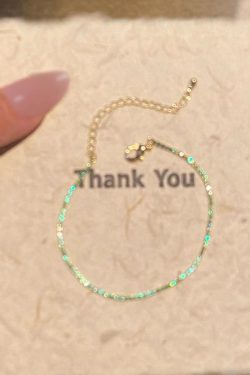 Mint Mambo Green Ultra-Fine Bracelet for Girls - 2024 Light Luxury High-End Exquisite Jewelry Gift for Best Friends