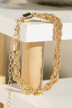 Multi-Layered Twisted Chain Bracelet for Women - Versatile European and American Style Jewelry for Daily Wear
