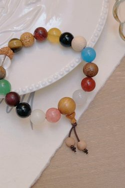 Multi-Treasure Beaded Zodiac Bracelet for Women, Ethnic Style Elastic Wristband, Perfect Birthday Gift for Best Friends and Couples