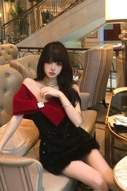 One-Shoulder Bodycon Mini Dress - Edinburgh Love Letter Inspired - Sexy Autumn Winter Evening Gown