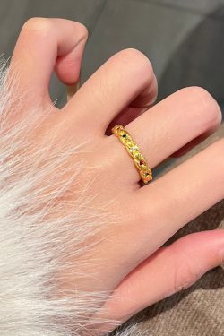 Open Style Gold Ring for Women - Light Luxury, Niche Design, Trendy 2025 Fashion Statement