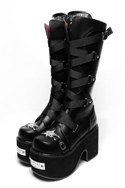 Original Punk Style Thick-Soled Knight Boots for Autumn/Winter - Trendy Subculture Martin Boots for Fashion-Forward Girls