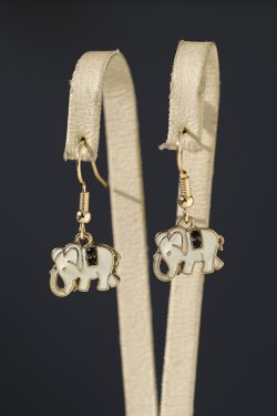 Personalized Diamond-Studded Fruit and Animal Earrings - Birds, Apples, Bees, Fish, Heels, Elephants & More - Trendy Jewelry for Fashion Lovers