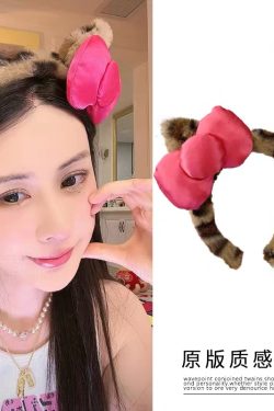 Pink Bow Leopard Print Cat Ears Headband for Women - Cute Hairband Hairpin for Face Washing, Y2K Style Fashion Accessory