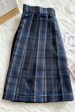 Pleated A-Line Midi Skirt for Women - Summer College Style, Simple Versatile Japanese JK Uniform Fashion