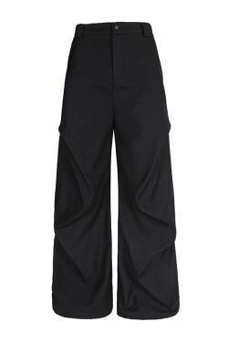 Pleated Straight Leg Pants for Women - High-Profile Three-Dimensional Casual Trendy Summer Trousers in American Style