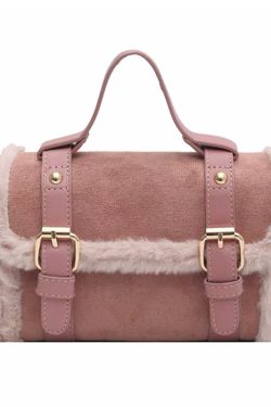 Plush Furry Handbag for Women - Niche Design Shoulder Crossbody Bag in High-End Fluffy Style for Autumn and Winter Fashion