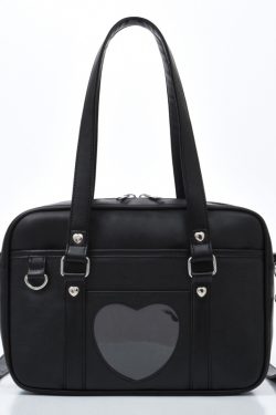 PU Leather Pudding Bear JK Uniform Bag - College Style Crossbody Shoulder Bag for Women