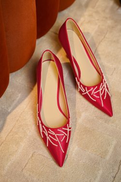 Red High Heels for Bride - Stunning Chinese Style Xiuhe Wedding Shoes, Comfortable Two-in-One Design, High-End Feel