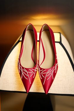 Red High Heels for Bride - Stunning Chinese Style Xiuhe Wedding Shoes, Comfortable Two-in-One Design, High-End Feel