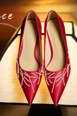 Red High Heels for Bride - Stunning Chinese Style Xiuhe Wedding Shoes, Comfortable Two-in-One Design, High-End Feel