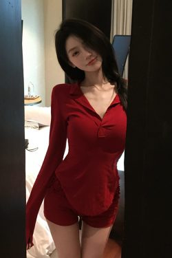 Red Slim Fit Two-Piece Suit Set - Sexy Temperament Design for 2025, Chic and Stylish Outfit for Parties and Events