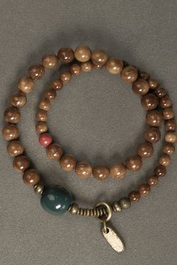 Retro Double Circle Bead Bracelet for Women - Trendy Ethnic Style Jewelry, Versatile Unisex Accessory