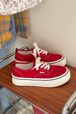 Retro Lace-Up Canvas Shoes for Women - 2025 Korean Style Streetwear Casual White Sneakers