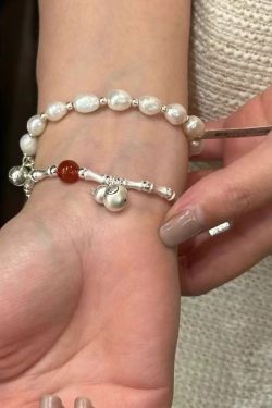 Retro National Style Spliced Bracelet for Women - 2025 High-End Light Luxury Elastic Rope Hand Accessory, Versatile Design