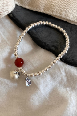 Retro National Wind Persimmon Bracelet for Women with Maitreya Buddha Design - Versatile Pearl Hand Accessory for 2025
