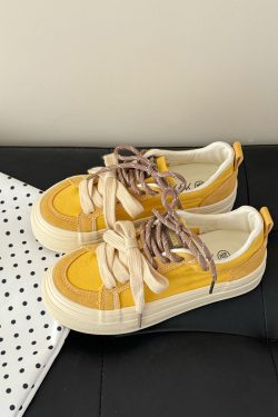 Retro Thick-Soled Canvas Sneakers for Women - Breathable Soft Sole Versatile Summer Shoes 2025 Y2K Style
