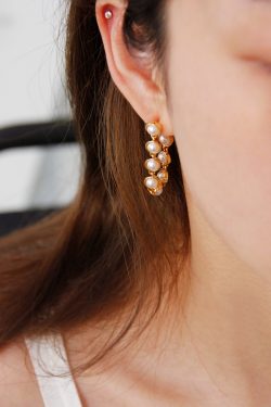 Retro Vintage Pearl Chain Tassel Drop Earrings - French Style Light Luxury Fashionable Studs