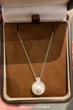 S925 Pure Silver Zircon Pearl Necklace for Women - Elegant Minimalist Clavicle Chain, Light Luxury Versatile Design, Perfect Gift