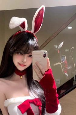 Sexy Bunny Ear Headband for Women - Red Christmas & New Year Hair Accessory - Autumn Winter Performance Costume