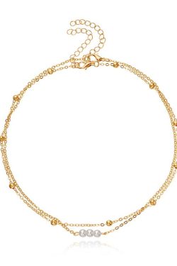 Simple Pearl Pendant Bead Chain Necklace Set - Versatile Alloy Women's Jewelry, Perfect for Everyday Wear