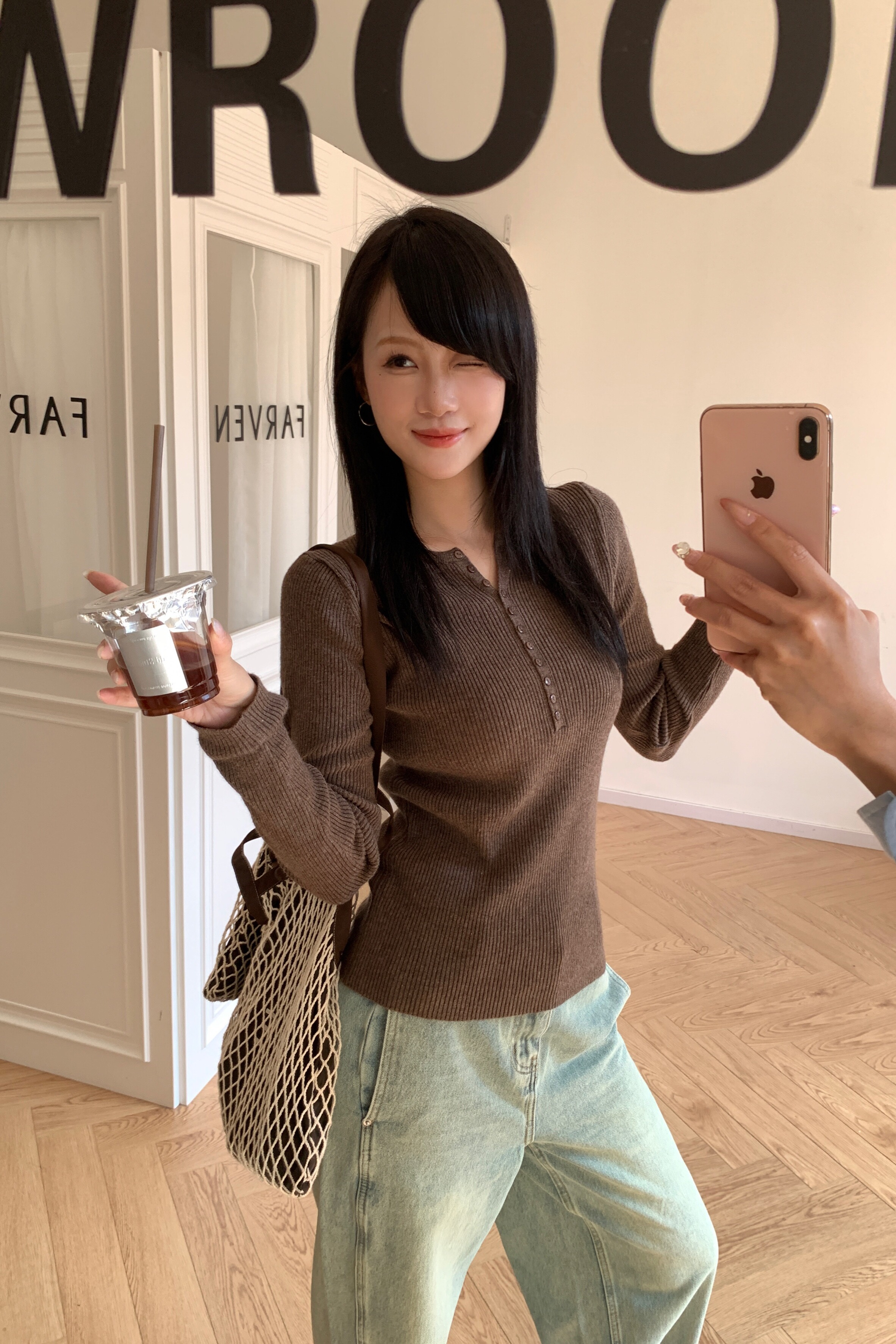 Slim Fit Ribbed Long Sleeve Shirt with One-Row Button - Autumn Style Basic Solid Color Top for Trendy Outfits