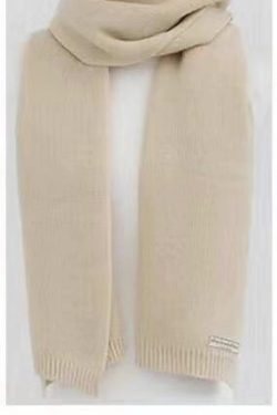 Solid Color Small Label Scarf - 12 Colors, Deep Winter Color Palette, Korean Style Fashion Accessory