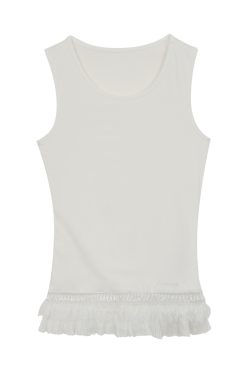 Solid White Sleeveless Tank Top for Women - Stylish 2025 Model for Effortless Weekend Looks