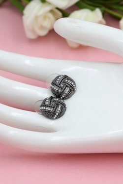 Sparkling Gemstone Stud Earrings for Women, Elegant Hypoallergenic Office Lady Jewelry, Versatile Korean Style Accessories
