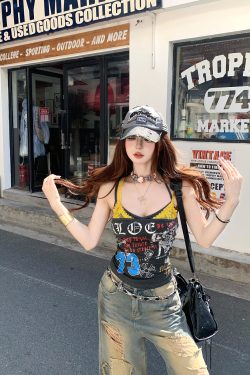 Spicy Girls American Style Lace Halter Tank Top for Women - Summer Slim Fit Flattering Design