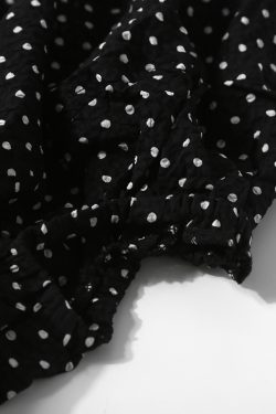 Square Neck Slimming Tie-Dot Casual Dress for Women - 2024 Summer Fashion, European Style, Age-Reducing, Trendy Look