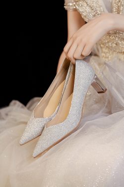 Stunning Crystal Bridal Shoes with Chunky Heels - Dual-Purpose Wedding Shoes for Xiuhe Dress & Comfortable Everyday Wear