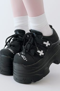 Subculture Thick Sole Platform Sneakers in Water Blue - Cat Run Style Sweet Cool Aesthetic