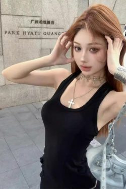 Summer Black Sleeveless Tank Dress for Women - American Style Slim-Fit Bodycon with Waist-Cinching Short Skirt