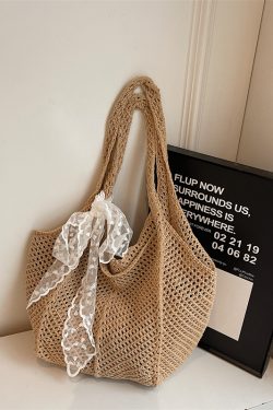 Summer Large Capacity Straw Woven Bag for Women - 2025 Fashion Beach Tote, Hollow Shoulder Commuter Bag, Trendy Vacation Accessory