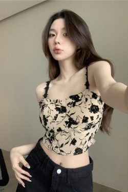 Summer Short Crop Top Camisole for Women, Unique Plush Design, Perfect for Petite Figures, Trendy and Distinctive Style