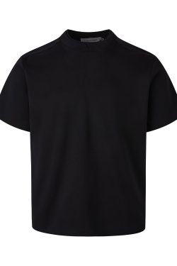 Summer Slim Fit Double-Layer Collar Solid Color Short Sleeve T-Shirt - Versatile Basic Tee for Effortless Style