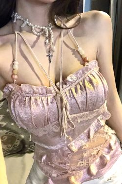Summer Women's Halter Camisole - Sweetheart French Lace, Slimming Design, Fragrant Chic Top for Hot Girls