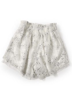 Summer Women's Sequined Lace Splicing Vest and Pleated High-Waisted Shorts Two-Piece Set - Casual European Style