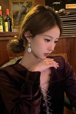 Super Sparkly Long Drop Zircon Earrings for Women - Lightweight Luxury Elegant Ear Studs with Unique Design