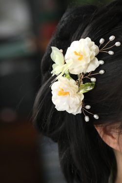 Tang Dynasty Style Hairpin Clip for Women - High-End Floral Hanfu Hair Accessory, Ancient Costume Decoration 2025